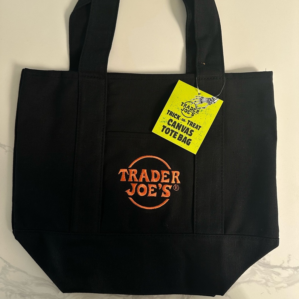 Trader Joe's Black Halloween Tote Bag